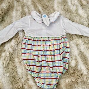 Lillian Skye Multicolor Plaid Kids One Piece
